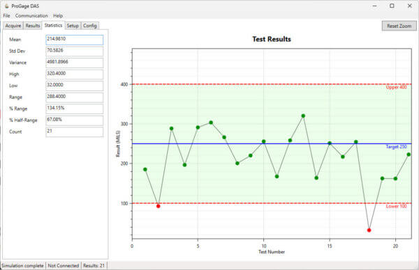 Data Acquisition Software Testing ProGage DAS2 Data Acquisition Software | Thwing-Albert