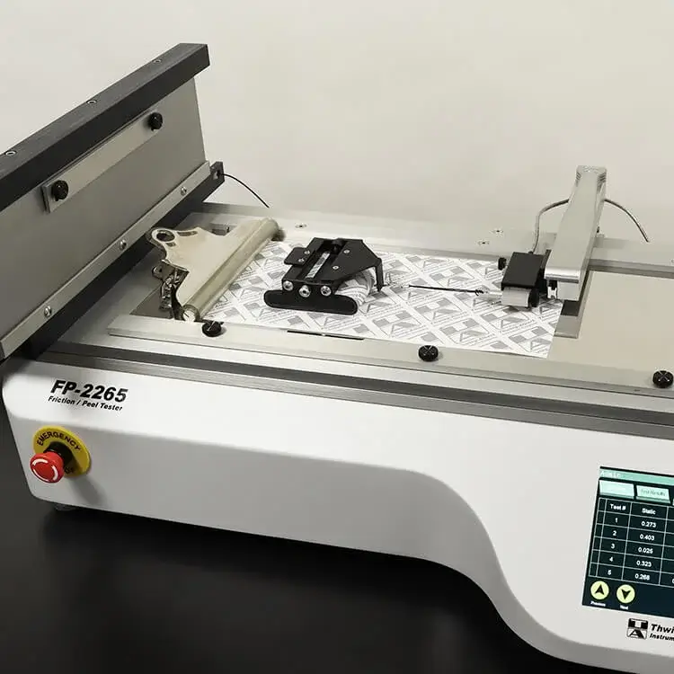 COF Testing is easy on the FP-2265. Run your test and see live results and statistics on the touchscreen.